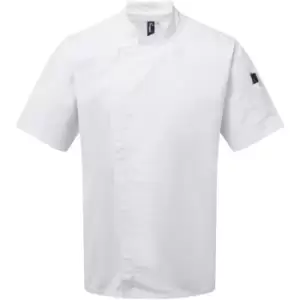 Image of Premier Unisex Adult Short-Sleeved Chef Jacket (M) (White) - White