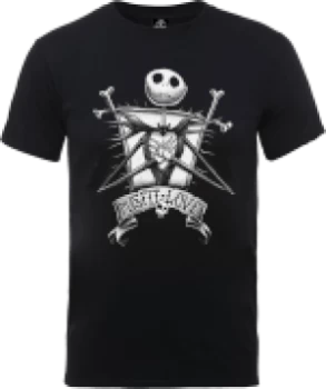 Image of Disney The Nightmare Before Christmas Jack Skellington Misfit Love Black T-Shirt - S - Black