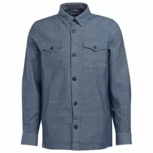 Image of Barbour Mens Level Overshirt Navy Medium