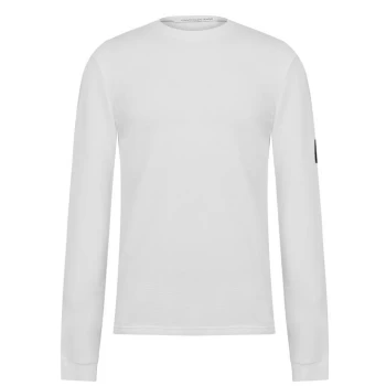 Image of Calvin Klein Jeans Waffle Long Sleeve T-Shirt - Bright White