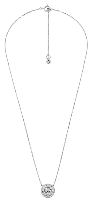 Image of Michael Kors MKC1826040 KORS MK Necklace - Rhodium Plated Jewellery