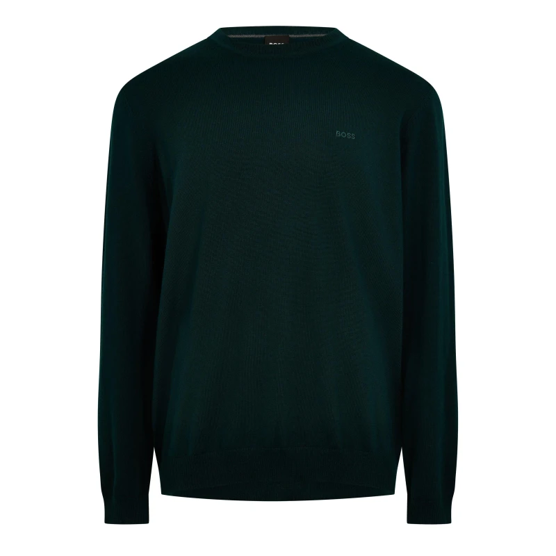 Image of Boss Mens Bagritte-E Crew Sweatshirt Open Green male S