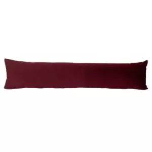 Image of Opulence Velvet Draught Excluder Burgundy