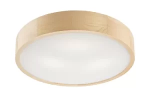 Image of Round Cylindrical Ceiling Light Pine, 3x E27