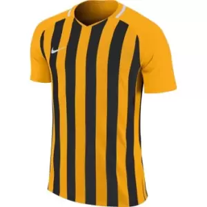 Image of Nike Y Neck Stripe Football Shirt Junior Boys - Gold