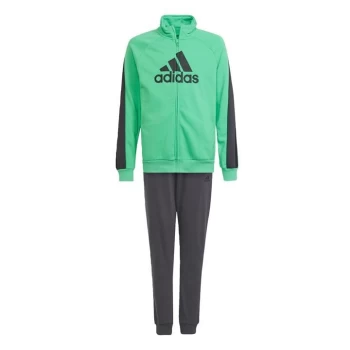 Image of adidas Colorblock Big Badge of Sport Tracksuit Kids - Semi Screaming Green / Carbon