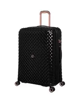 Image of IT Luggage Glitzy With TSA Lock Hardshell Large Black Expander Suitcase
