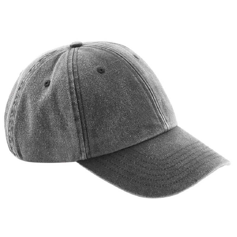 Image of Beechfield Beechfield Men Low Profile Vintage Denim-Look Cap Pack of 2 in Dark Grey Dark Grey One Size Male 5059269084080