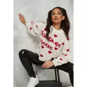 Image of Missguided Christmas Kisses Jumper - Red