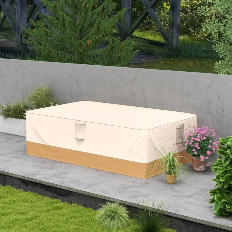 Image of OUTSUNNY Garden Furniture Covers Waterproof, 600D Oxford Fabric with Vents in Beige Beige Unisex