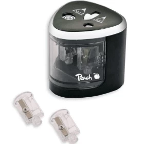 Image of Peach PO102 Electric 2 Hole Pencil Sharpener - Black
