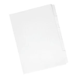 Image of Concord Presentation Index Unpunched Reverse Collated Tabs 5-Part A4 White Ref 77301 Pack 50