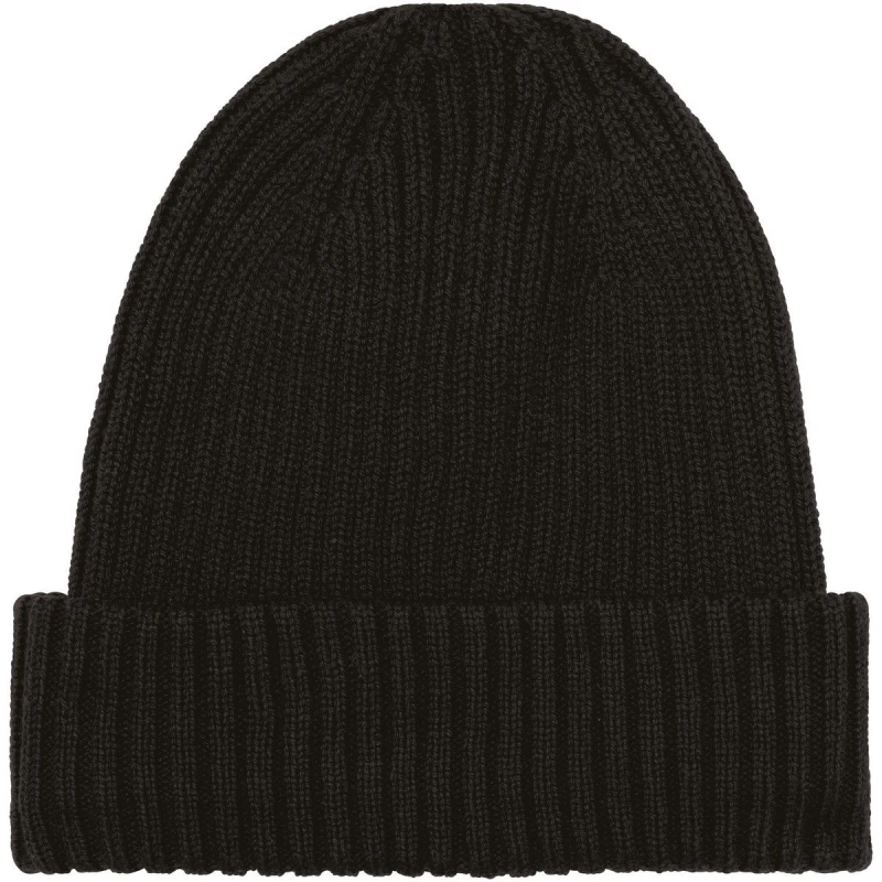 Image of Native Spirit Mens Wide Cuff Beanie in Black Male One Size