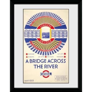 Image of Transport For London London Bridge 12" x 16" Framed Collector Print