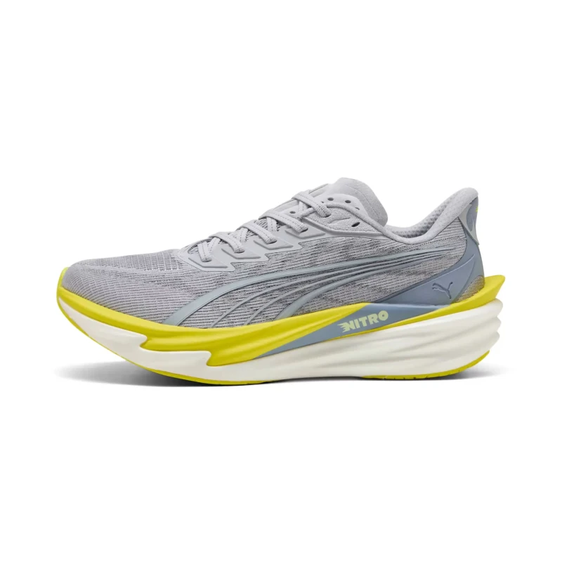 Image of Puma Deviate NITRO 4 Shoes Gray Yellow SS26, Size 44,5 - EUR