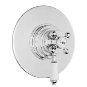 Image of Hudson Reed Concealed Dual Shower Valve - Chrome/White