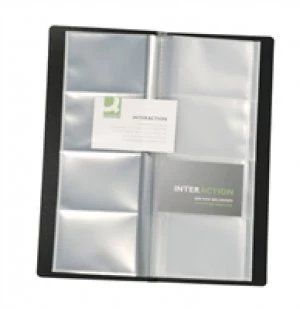 Image of Q Connect Name Card Holder 160 Cards Blk