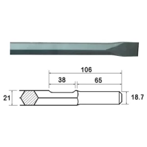Image of Faithfull FAIKAGC380 Kango Shank Chisel 380mm (914118)