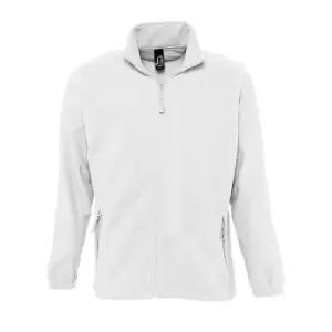 Image of SOLS Mens North Full Zip Outdoor Fleece Jacket (M) (White)