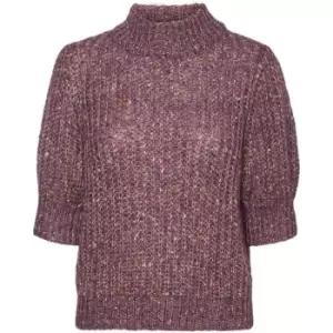 Image of Vero Moda High Neck Blouse - Brown