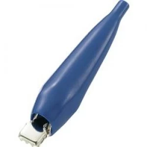 Image of Alligator clip Blue Max. clamping range 4mm Length 68mm KSS