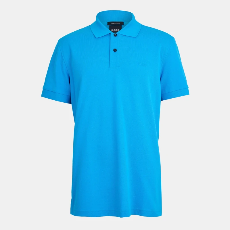 Image of Boss Mens Firenze Short Sleeve Polo Shirt Bright Blue male S