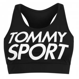 Image of Tommy Sport Logo Sports Bra - PVH Black