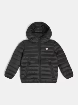 Image of Guess Kids Hooded Padded Jacket With Logo
