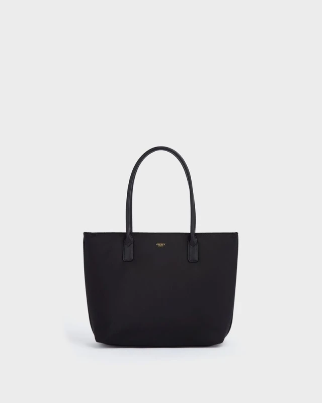 Image of OSPREY LONDON Womens The Voyage Nylon Tote Bag in Black Female One Size