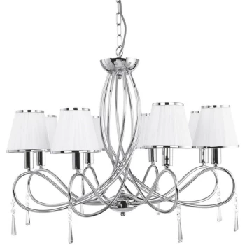 Image of Searchlight Simplicity - 8 Light Multi Arm Chandelier Chrome Finish, E14