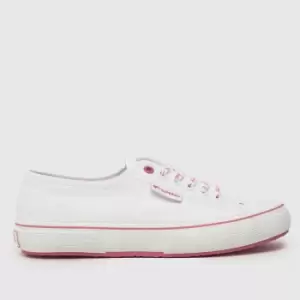 Image of Superga 2750 Barbie Classic Trainers In White & Pink