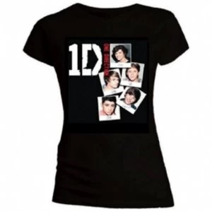 Image of One Direction Photo Stack Skinny Black T-Shirt Medium