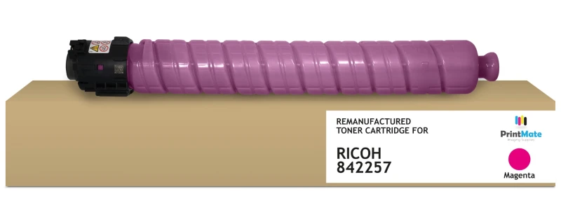 Image of PrintMate RICOH 842257. remanufactured toner. Magenta 19000p