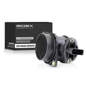 Image of RIDEX Mass air flow sensor 3926A0022 Air mass sensor,MAF sensor VW,AUDI,SKODA,Golf IV Schragheck (1J1),Golf IV Variant (1J5),Lupo (6X1, 6E1)