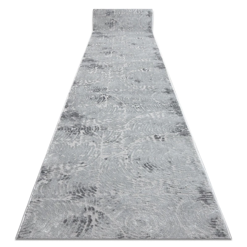 Image of RugsX Structural Mefe Runner in Grey Size: 60cm x 320cm Grey Unisex 60cm x 320 cm