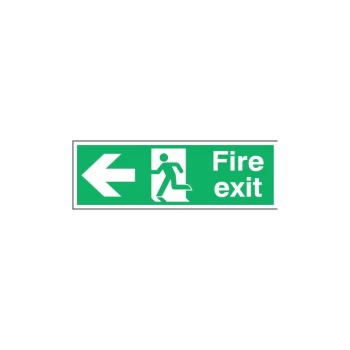 Image of Fire Exit Arrow Left Vinyl Sign - 450 X 150MM