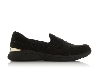 Image of Dune Black 'Easy Slipper Cu' Casual Trainers - 3