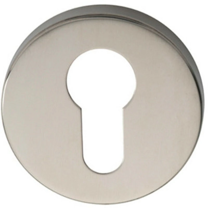 Image of Loops 52mm Euro Profile Round Escutcheon Concealed Fix Bright Stainless Steel Metallics unisex