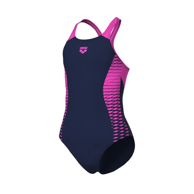 Image of One Piece swimsuit for girls Arena V Back Bleu Female 6/7 ans