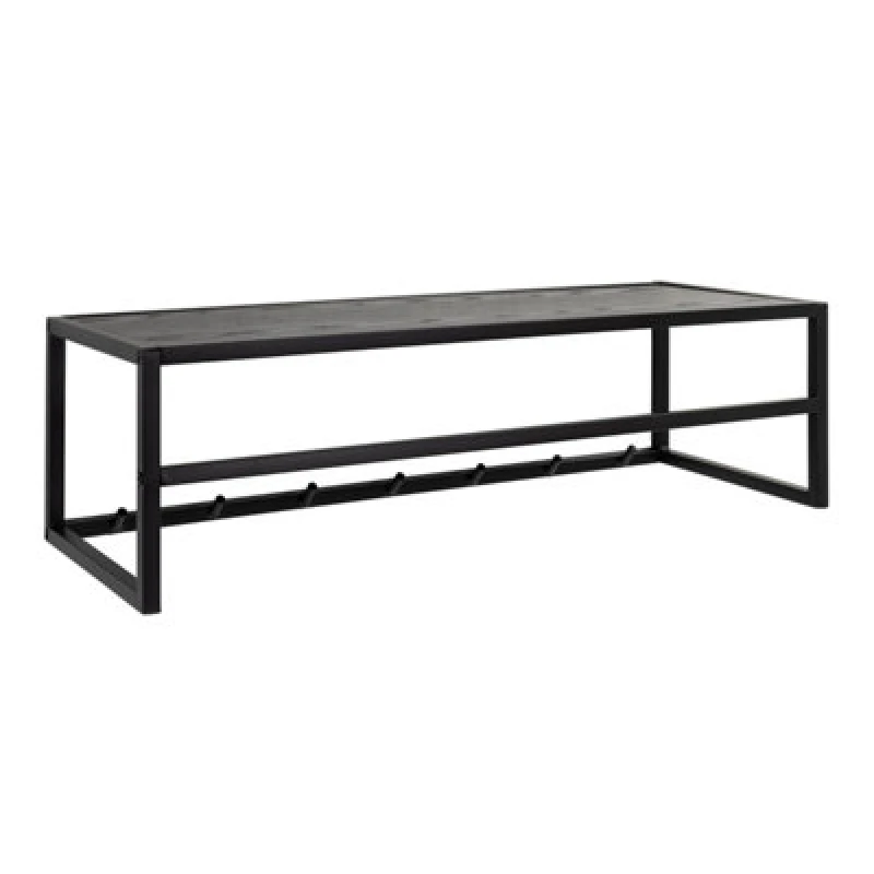 Image of Furniture To Go Seaford Coat Rack In Black And Oak