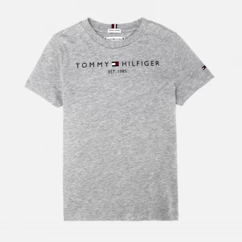 Image of Tommy Hilfiger Kids Essential Short Sleeve T-Shirt - Light Grey Heather - 8 Years