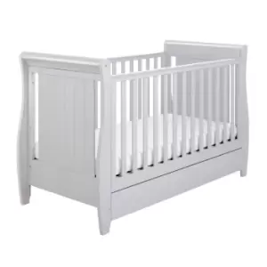 Image of Babymore Stella Drop Side Cot Bed Grey
