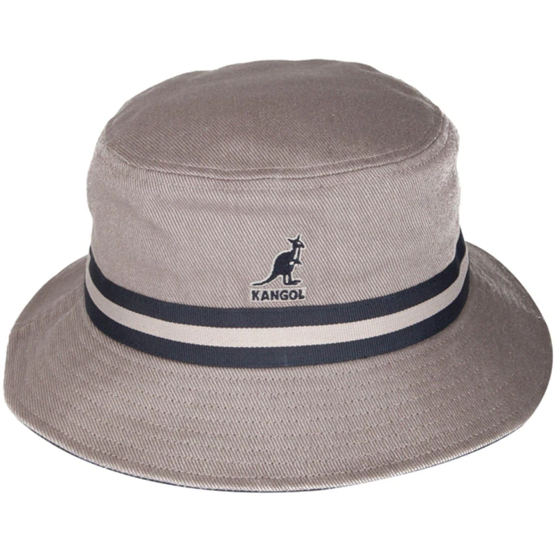 Image of Kangol Stripe Bucket Hat Grey unisex Extra Lge