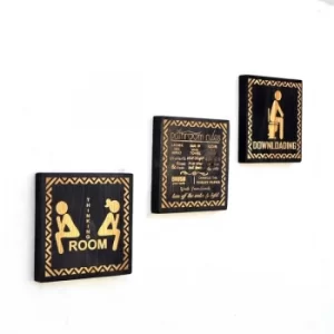 Image of LAZ090 Multicolor Decorative Wooden Wall Accessory