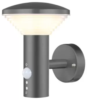 Image of External LED Wall Light with PIR Sensor in Anthracite 240V
