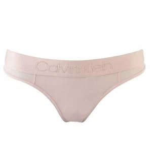 Image of Calvin Klein Logo Mesh Thong - Pink