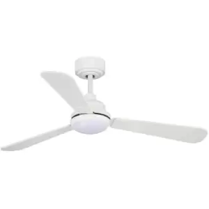 Image of Cristal Record Noe LED DC Ceiling Fan 3CCT 18W 1500Lm Reversible Blades Ash/White