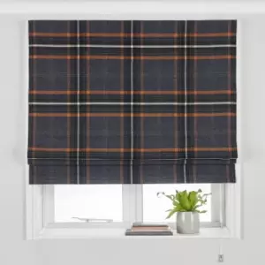 Image of Aviemore Tartan Faux Wool Roman Blind Rust