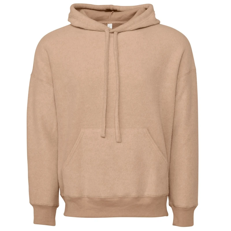 Image of Bella + Canvas Mens Suedette Pullover Hoodie in Brown Size: XS Brown Male XS