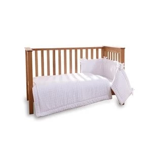 Image of Clair de Lune Marshmallow 3 piece Cot/Cot Bed Set - White